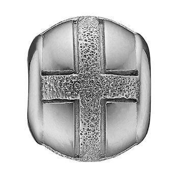 Christina Collect 925 sterling silver Earth Blank ball with frosted cross, model 623-S101